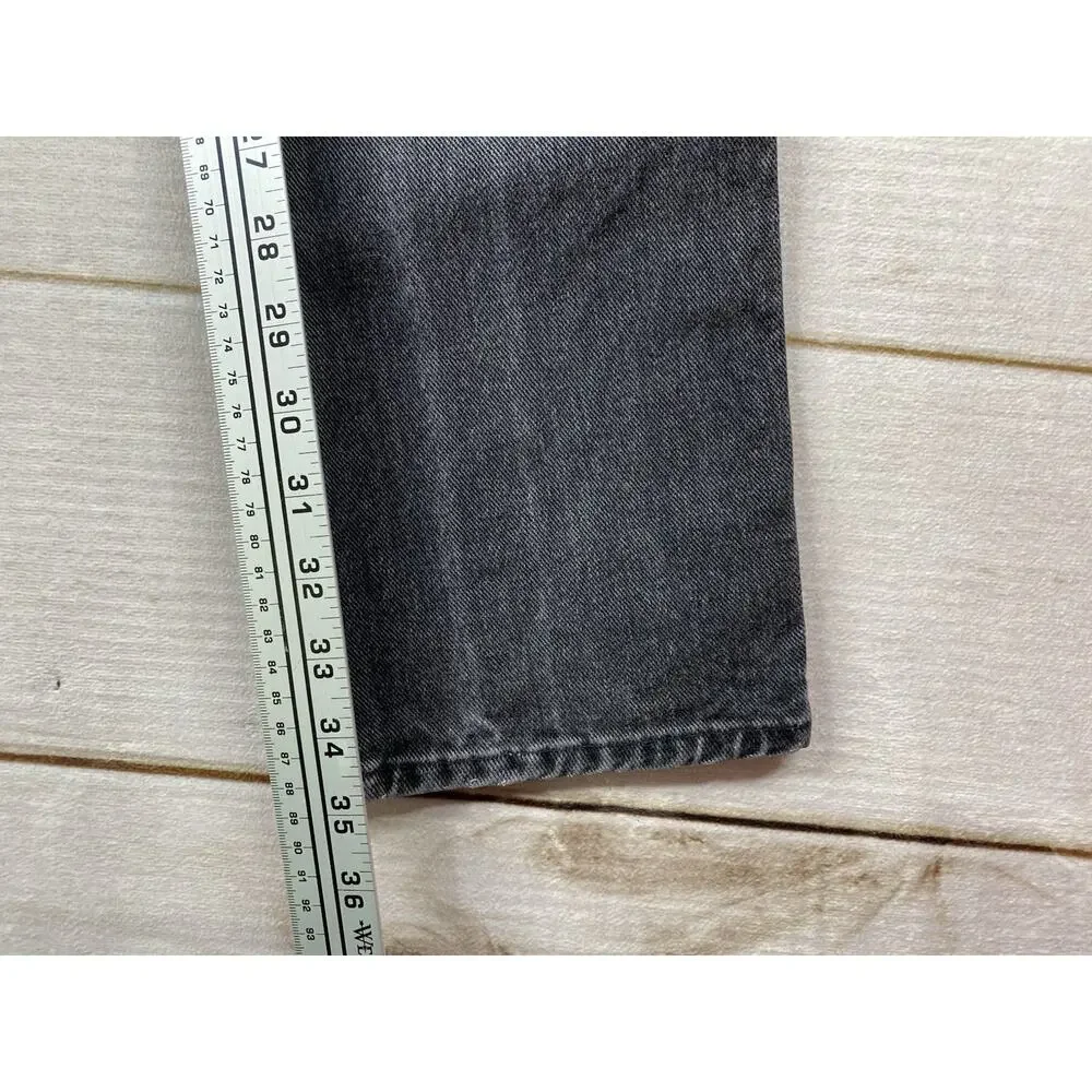 Vtg Rocky Mountain Rockies Jeans 26/3 Faded Black High Rise Button Placket 90s